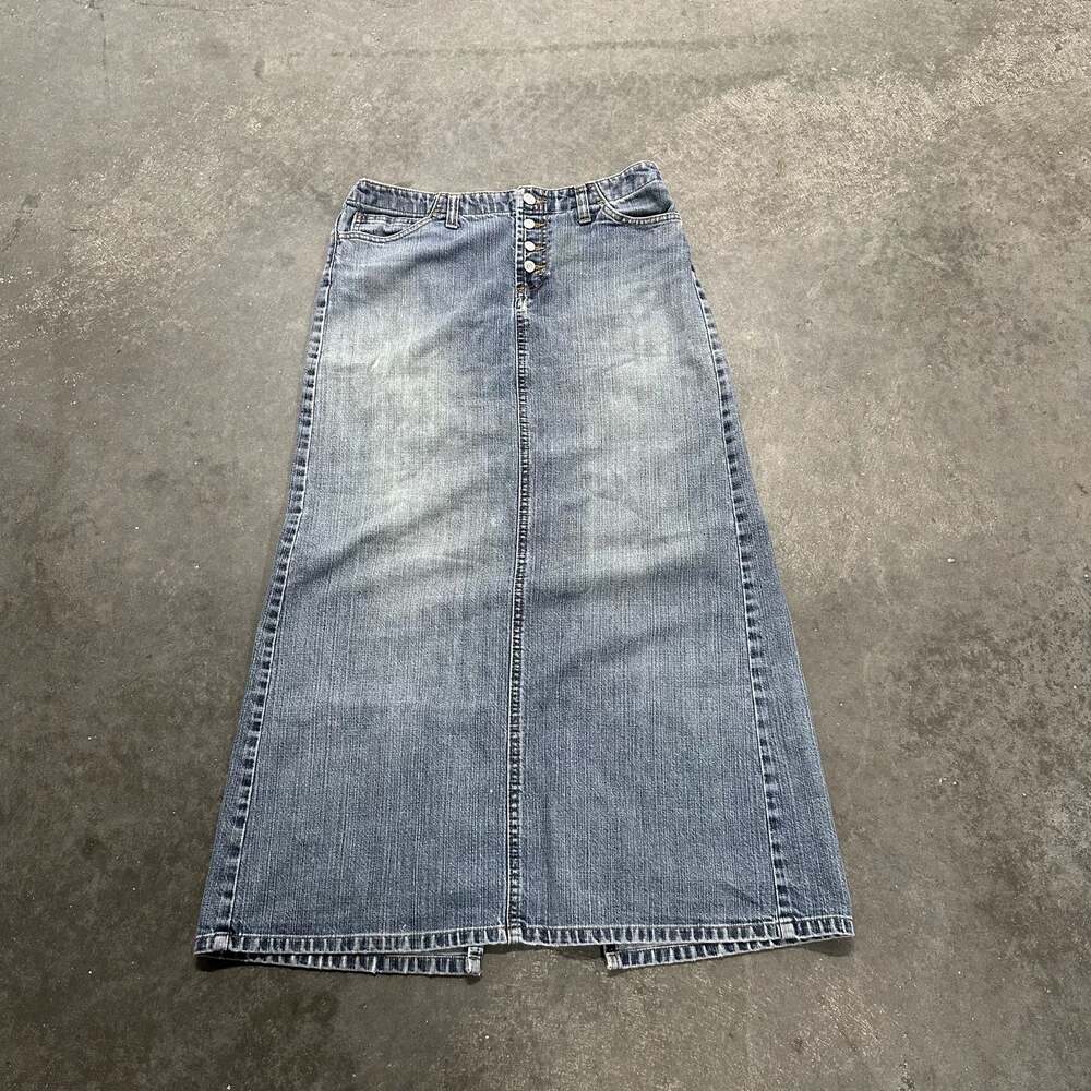 Gap Jeans Vintage Denim Button-Front Maxi Skirt